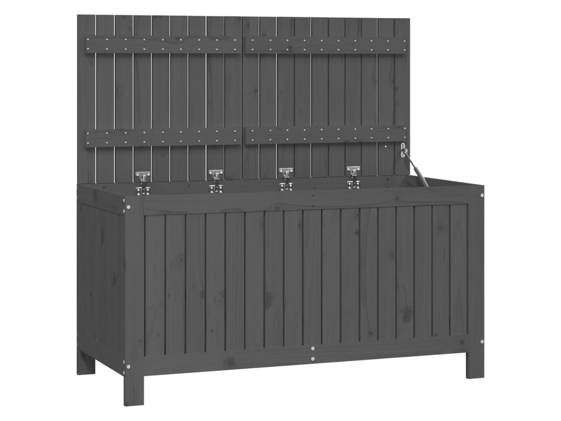 Caixa de Arrumação Jardim Pinho Maciço Cinzento MAISON EXCLUSIVE (121x55x64 cm)