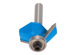 Laxiscreed Fresa De Chanfro De 45° Para Marcenaria Com Encaixe De 1/4" E Rolamento Superior