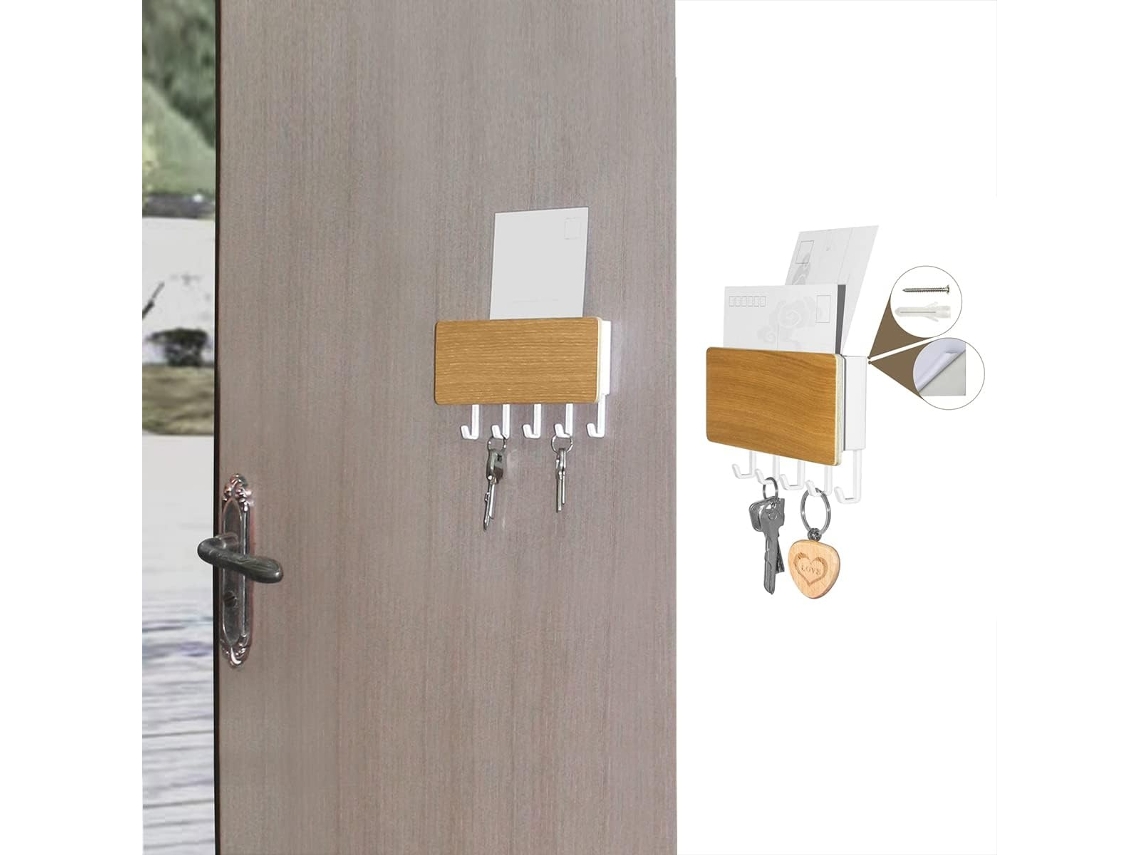 Porta-chaves Para Chaves, Bambu, Branco Elysve