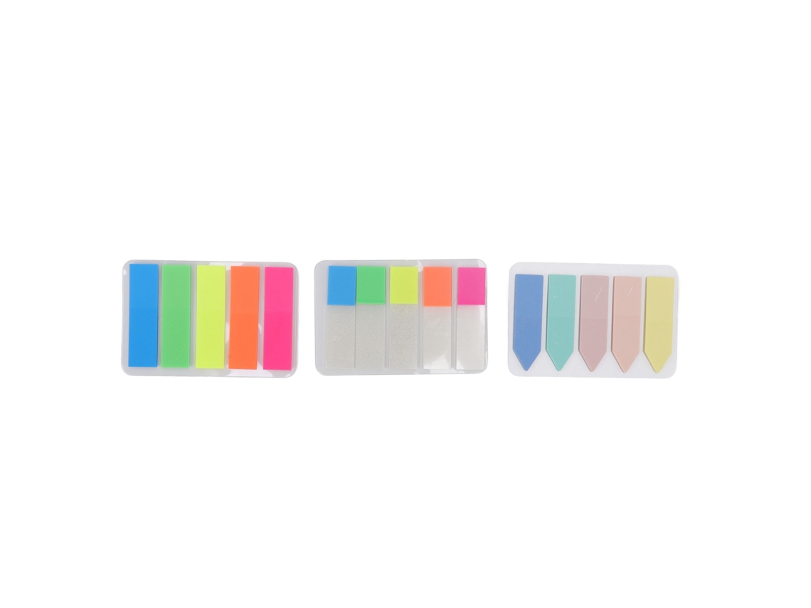 Pacote com 15 marcadores iridescentes com abas de índice, reutilizáveis, transparentes, PET, para casa, escola e escritório. Slowmoose