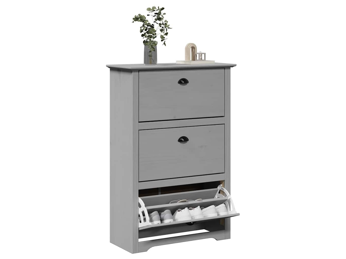 Vidaxl Sapateira Bodo 80x35x118 Cm Cinzento