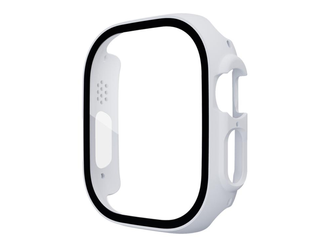 Capa para Apple Watch Series 10 42 Mm com Protetor de Tela de Vidro Temperado Branca XIAOMOYU