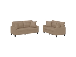 Sofa Set, Sofa Sets Vidaxl Marrom Couro Artificial (n/a)