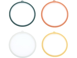 Tampas Universais De Armazenamento Alimentos Silicone 4 Unidades, Herméticas E Extensíveis Para Panelas, Vedação Reutilizáveis Manter Fresco Tigelas