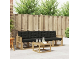 Vidaxl Conjunto De Sofás Para Exterior 5 Pcs Branco E Preto