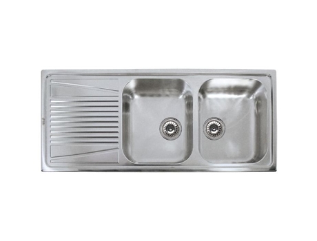 ELLECI River 500 Aço Inoxidável Cinza 2 Tigelas 340 X 410 Mm 340 X 410 Mm Esquerda