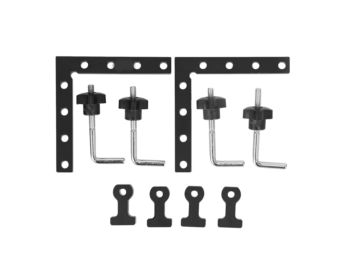 Grampos De Posicionamento Quadrado Em Forma De L Para Marcenaria, Pretos, Duráveis E Resistentes Par Gokoco