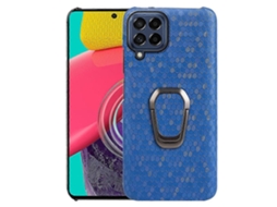 Capa De Celular Com Suporte De Anel Em Formato De Favo De Mel Em Pu Para Samsung Galaxy M53