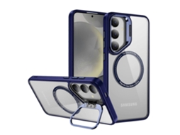Capa Traseira Transparente Com Suporte Para Samsung Galaxy S25 Compatível Com Magsafe