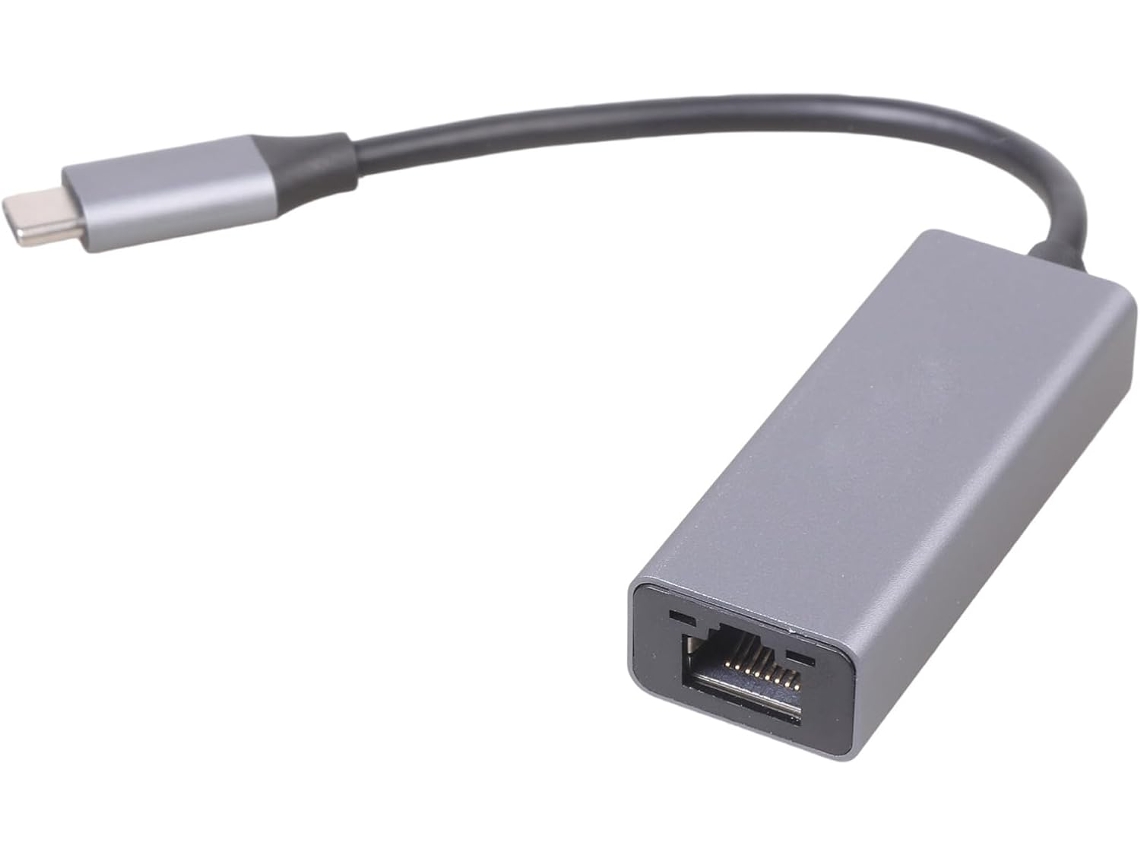 De Rede Com Fio 1 Gbps, Porta Usb-c Para Rj45, Conectores Alumínio Adaptador Rede