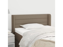 Cabeceira Cama Abas Tecido 93x16x78/88 Cm Cinzento-acastanhado