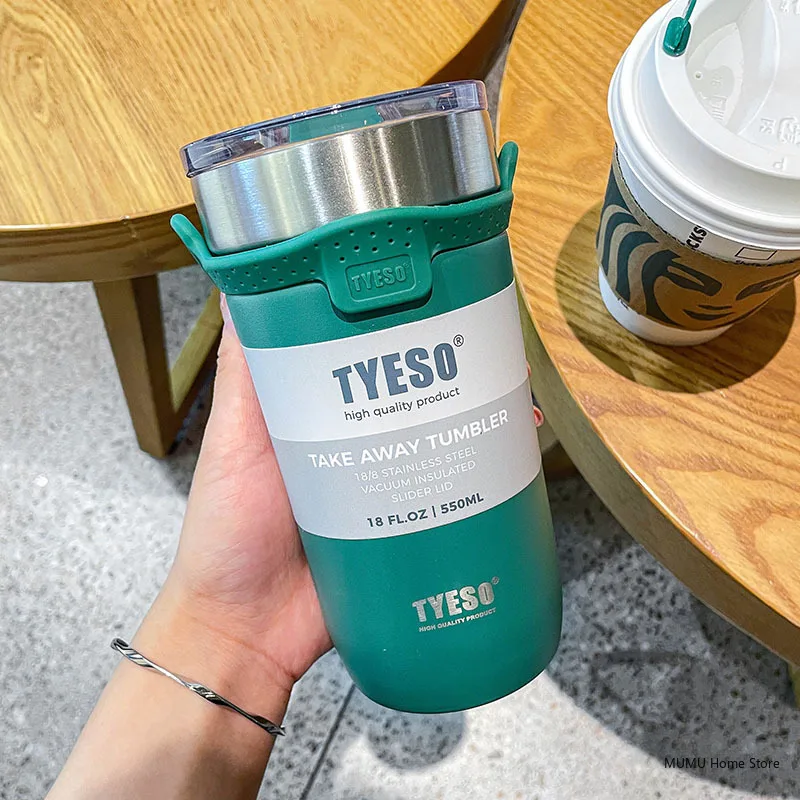 Caneca De Aço Inoxidável (verde, 550 Ml) Para Café/garrafa De Água Para Carro Com Canudo E Isolamento A Vácuo.