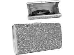 Bolsa De Noite Rígida Feminina, Clutch Deslumbrante Com Aba Para Festas De Casamento.