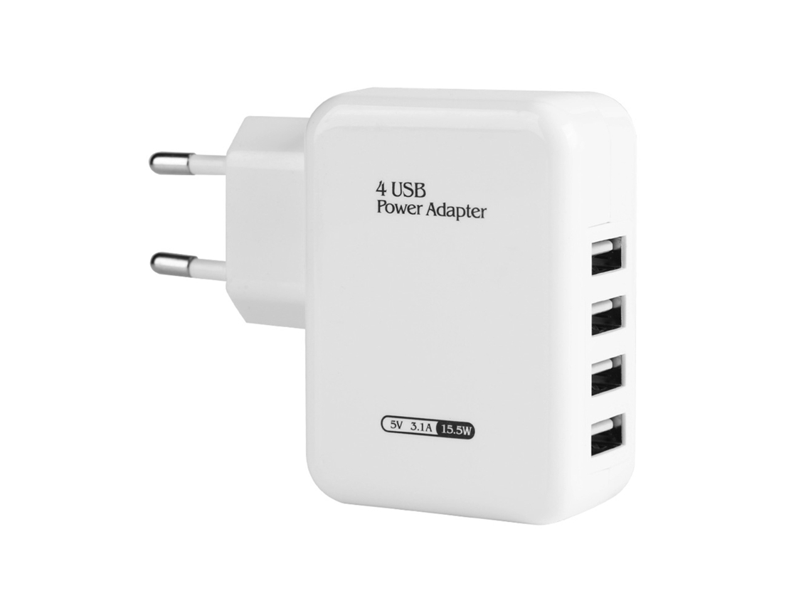 Carregador USB de 4 portas EOOCOO, carregamento rápido