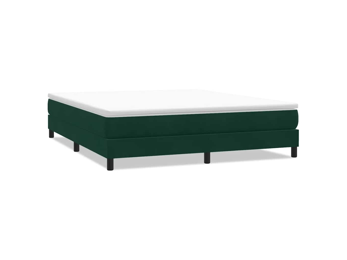 Cama com Molas em Veludo Verde Escuro MAISON EXCLUSIVE (180x220 cm)