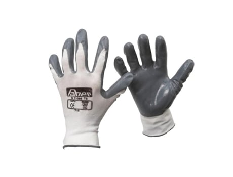 Guante nylon  nitrilo gris t-8 par