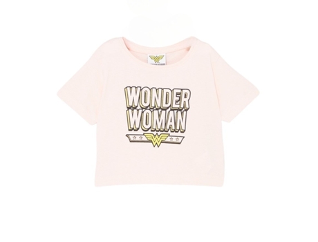 T-Shirt de Criança MULHER-MARAVILHA Algodão Rosa (XS)