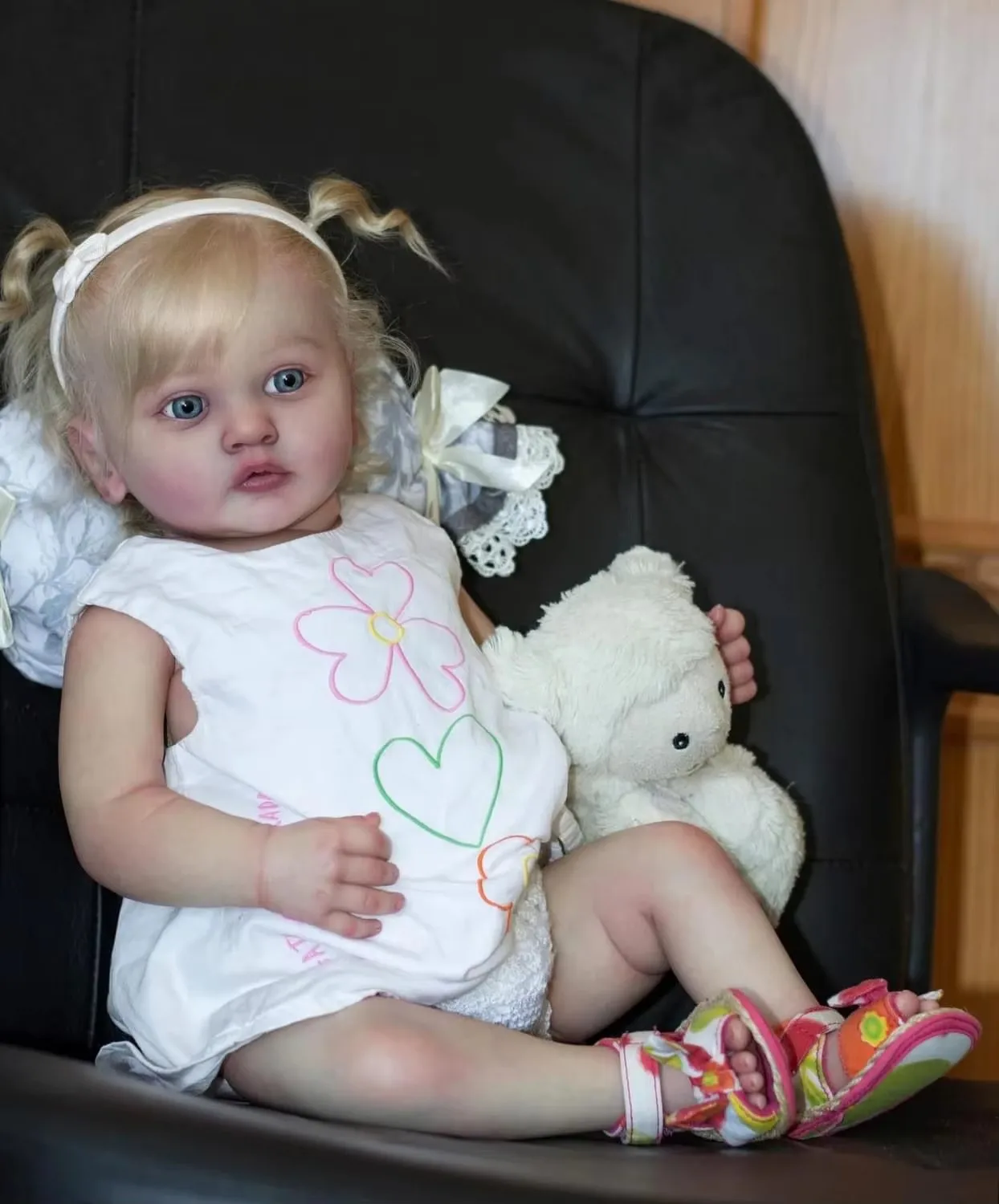 (branca) Boneca Bebê Princesa Menina De 60 Cm Com Pele Realista E Macia Em 3d
