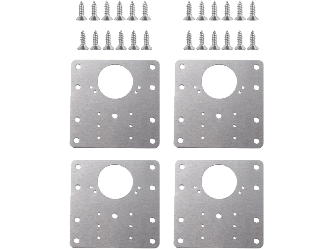 Kit De Reparo Dobradiças Aço Inoxidável Com 4 Peças, Incluindo Ferramentas Para Gavetas E Portas Com Furos, Parafusos E