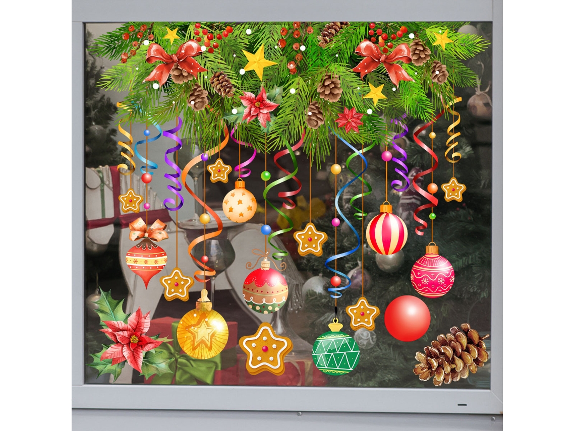 Adesivos Decorativos Para Janelas De Vidro De Meias De Natal Feliz 2025 Novos Adesivos Removíveis Para Vestir E Decorar Janelas Es Aquaforge