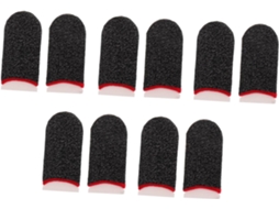 Labrimp Pacote Com 5 Pares De Dedeiras Fibra Prateada Para Telas Sensíveis Ao Toque, Antiderrapantes E Resistentes Ao