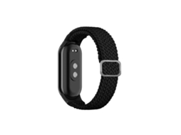 Bracelete Braided Nylonsense com Fivela Ajustável para Xiaomi Mi Band 8 Preto