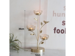 Vela Decorativa Nordic Iron Art com Pomba Dourada, LAXISCREED