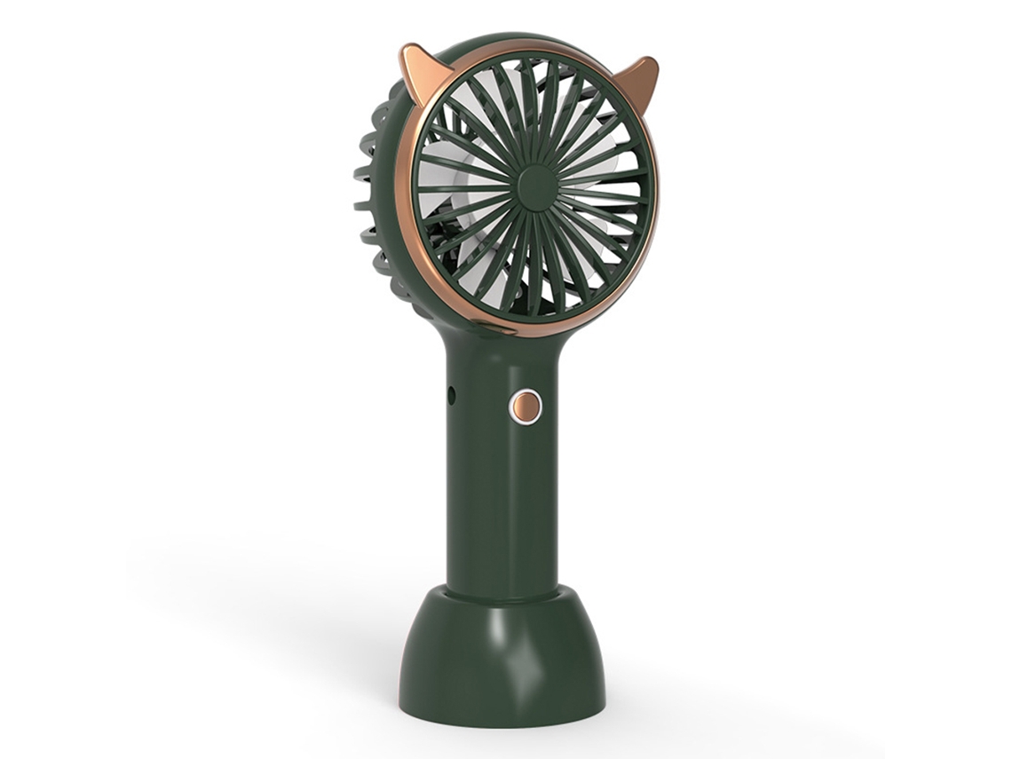 Ventilador Portátil Recarregável Silencioso Luz Colorida Verão