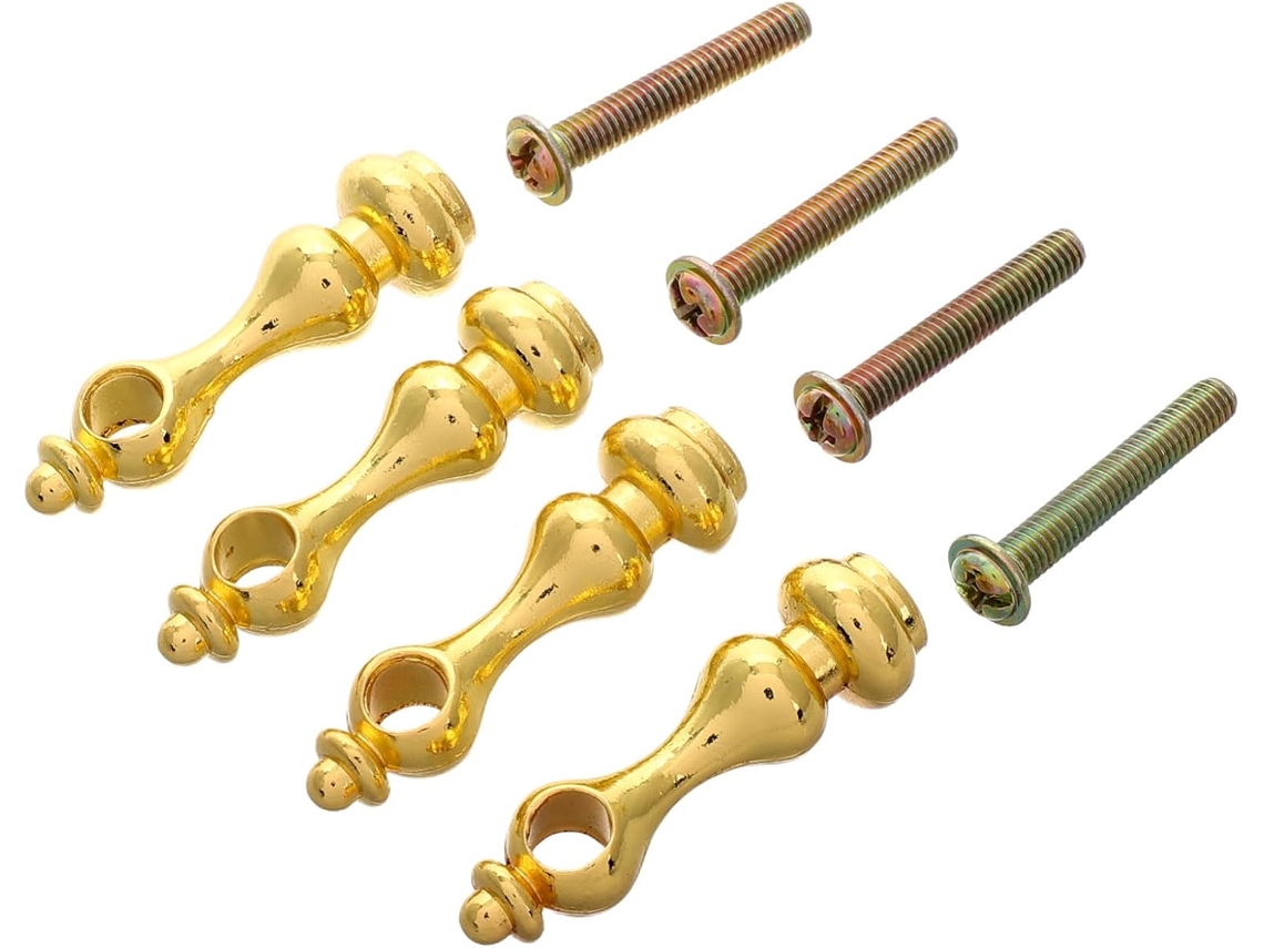 Conjunto de 12 peças de conectores de suporte para corrimão com tampas de metal para postes de galeria.
