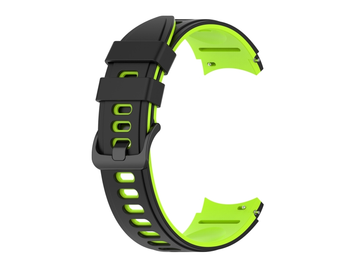 Bracelete Silicone para Samsung Galaxy Watch 4 Classic Duas Cores Verde limão Preto XIAOMOYU (42mm/46mm)
