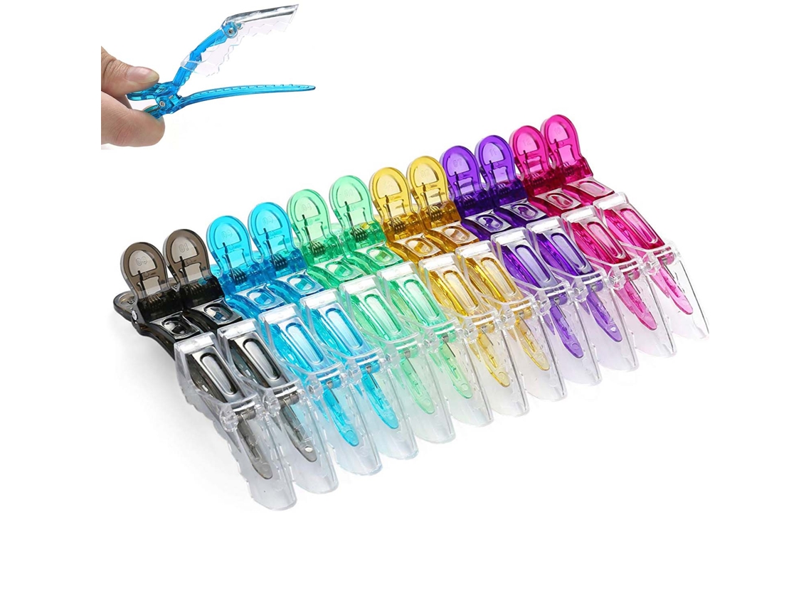 Grampos de Cabelo Profissionais Transparentes para Cabeleireiros. Salon Alligator Croc Hair Clips para Diy Sectioning Haircuts Unissex. JEDBESETZT