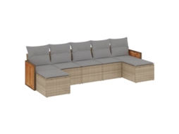Garden Sofa Set, Garden Sofa Sets Vidaxl Bege Rattan / Vime (n/a)