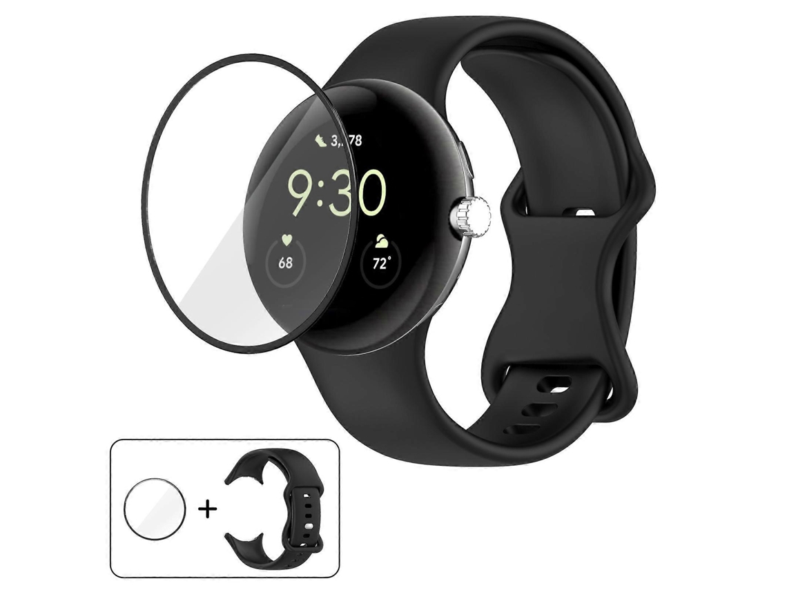 Pulseira De Silicone Com Fecho Borboleta E Película Curva 3d.