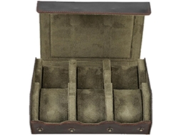 Estojo Portátil Para Relógios Com 6 Compartimentos, Elegante Caixa Para Guardar Joias, Ideal Para Viajantes