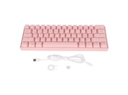 Aetheria teclado Mecânico 61 Teclas Rgb Sem Fio com Fio Ergonômico Bateria 1800mah Eixo Preto
