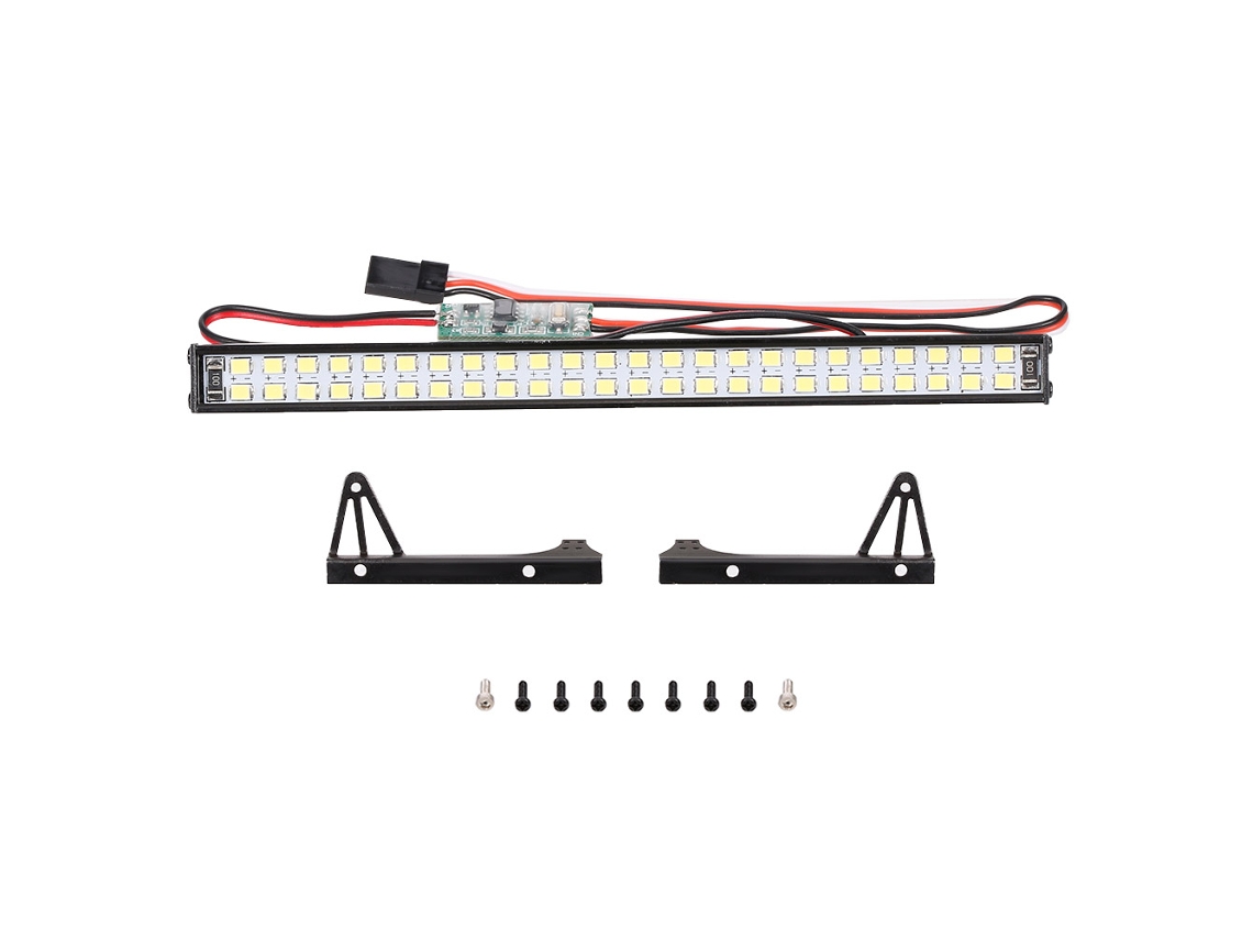 Barra De Luzes Led Para Carro Controle Remoto 5.8in Com Suporte L 48leds Compatível Com Axial Scx Trx-4 D90 Hsp Redcat 4wd