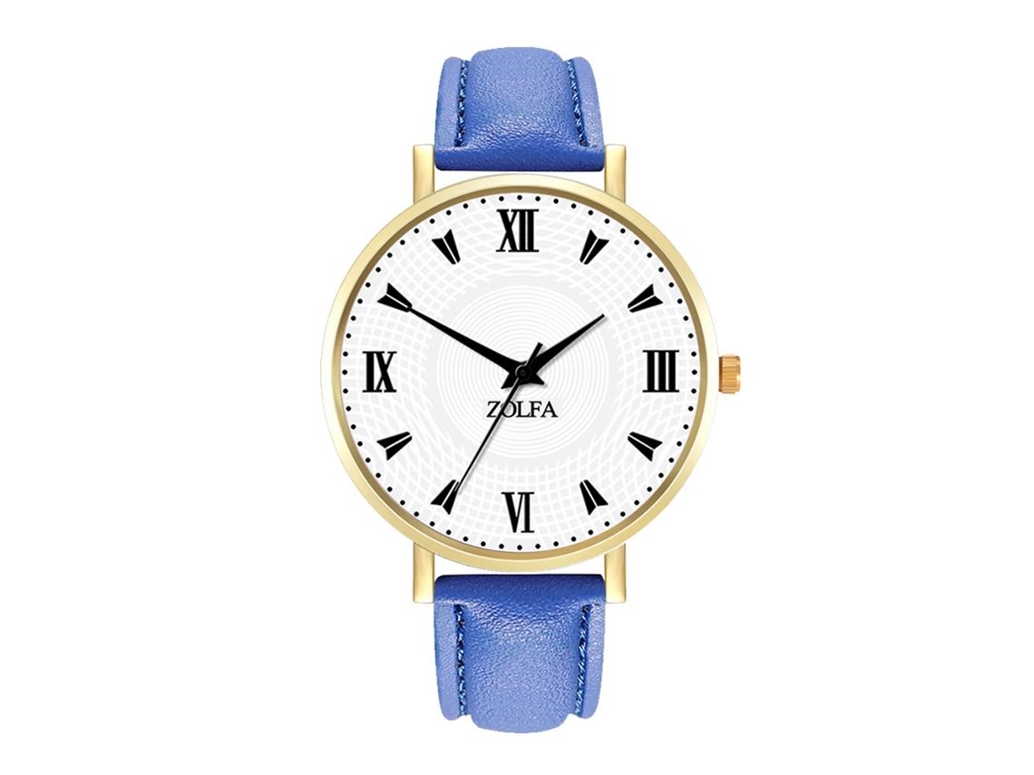 Relógio de quartzo unissex elegante e casual, presente ideal para casais (azul)