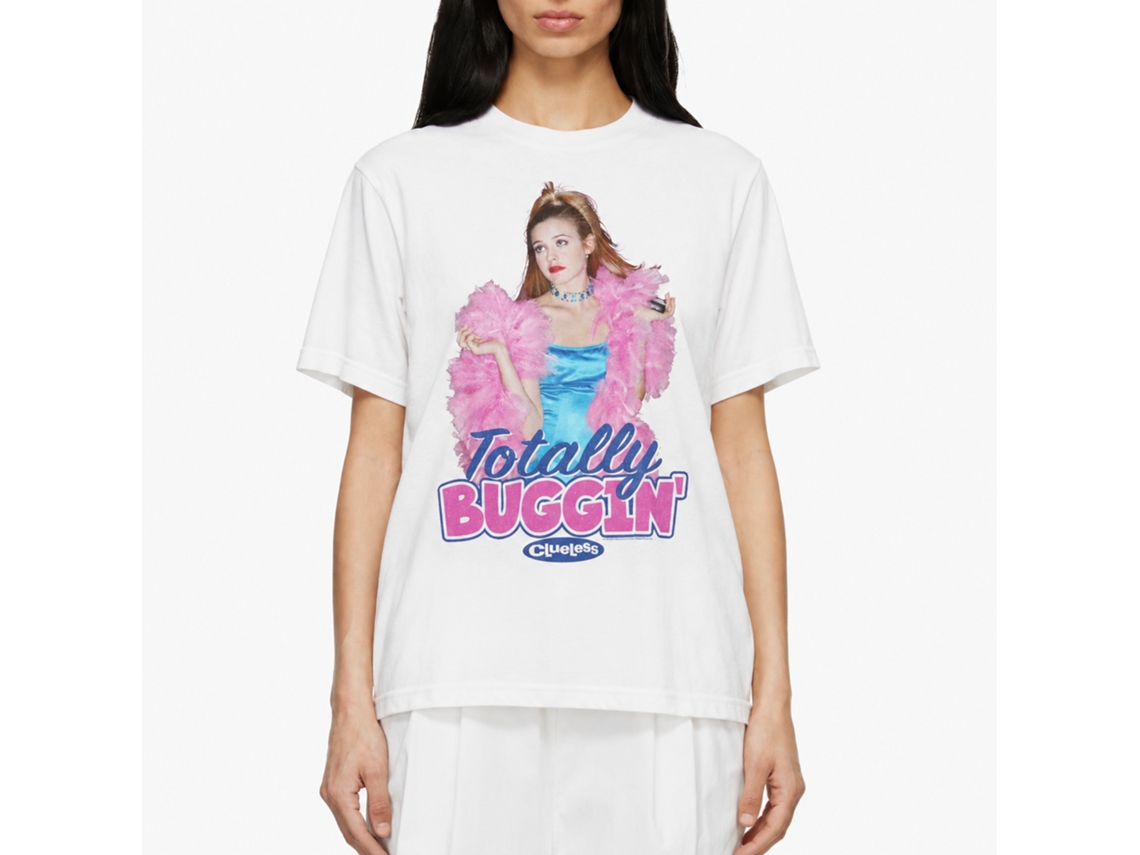 Rockinstone Clueless Totally Buggin White T-shirt Size:xxxl