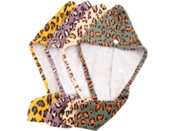 Conjunto de 4 toucas femininas de microfibra de secagem rápida, estilo turbante.