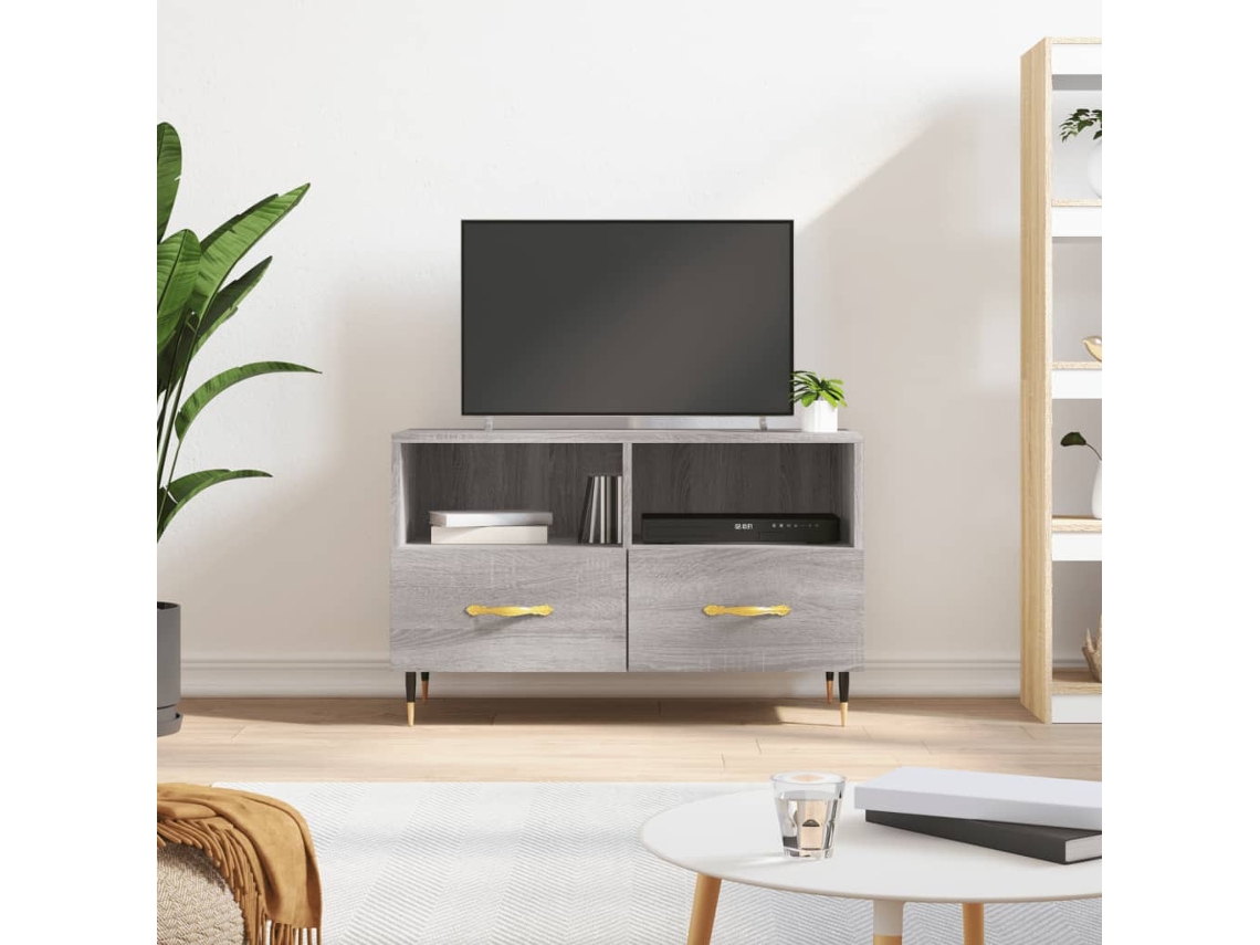 Móvel De Tv | Gabinete Tv | Armário Tv 80x36x50 Cm Derivados De Madeira Cinzento Sonoma