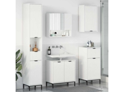 Vidaxl Conjunto De Móveis Para Banheiro Com Gaveta Branco Brilhante