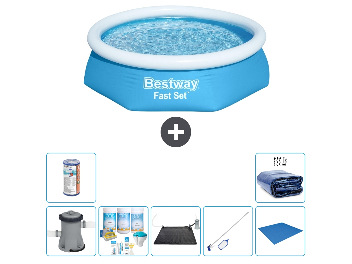 Bestway Piscina Bestway Fast Set Redonda - 244x61 Cm - 8-peças S21404