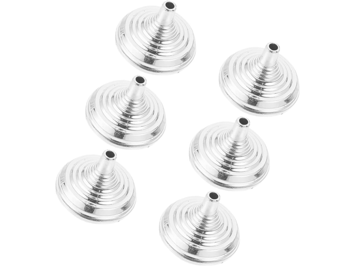Suporte para Bandeiras Kichouse, Pequeno, com Base de Plástico Prateado, Kit de 6 Peças. Suporte para Bandeiras CHABERLU