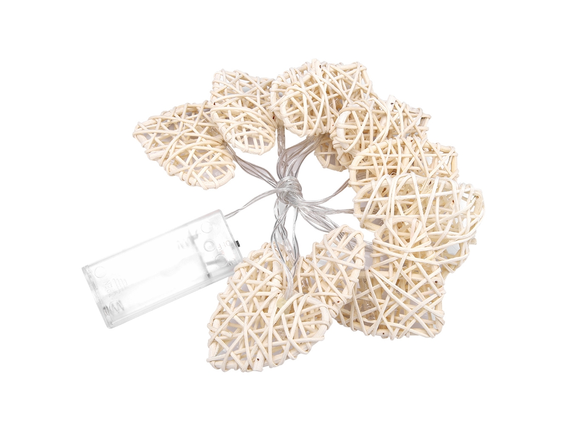 Laxiscreed Pacote De 10 Leds A Bateria Com Estilo Rattan Para Decoração De Natal, Casamentos E Festas
