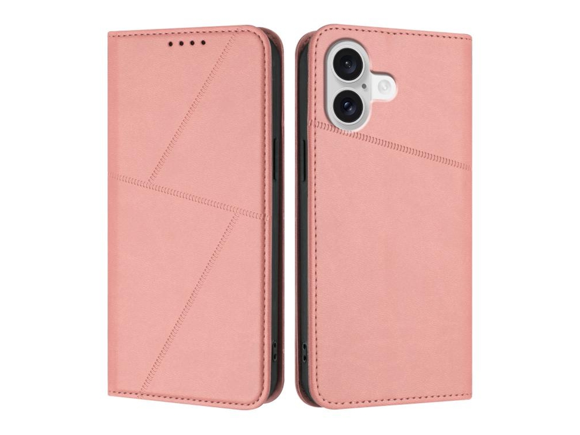 Capa De Couro Fosco Para Iphone 17 - Flip Magnético