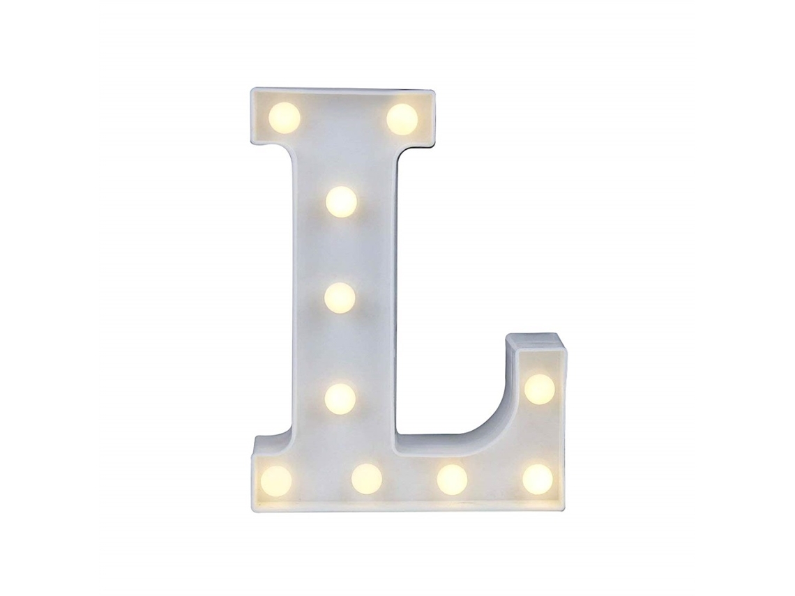 Luzes Led Letras Alfabeto Números Símbolos Coração Decorativa Casamento Festas Casa Bar | S/MARCA