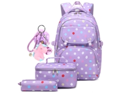 Mochila Gusshious Meninas Adolescentes Conjunto De Escolar Bolsa Roxo