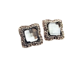 Brinco De Ouro Retro Cristal