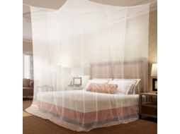 Mosquito Net Quarto 4 Portas Queen/king Branco Fácil Instalação