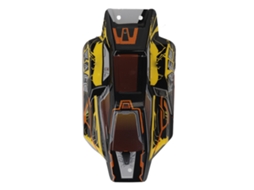 Mali carcassa de Carro Rc em Pvc com Alta Resistência a Impactos para Scy 16201 1/16 Carro Rc Amarelo